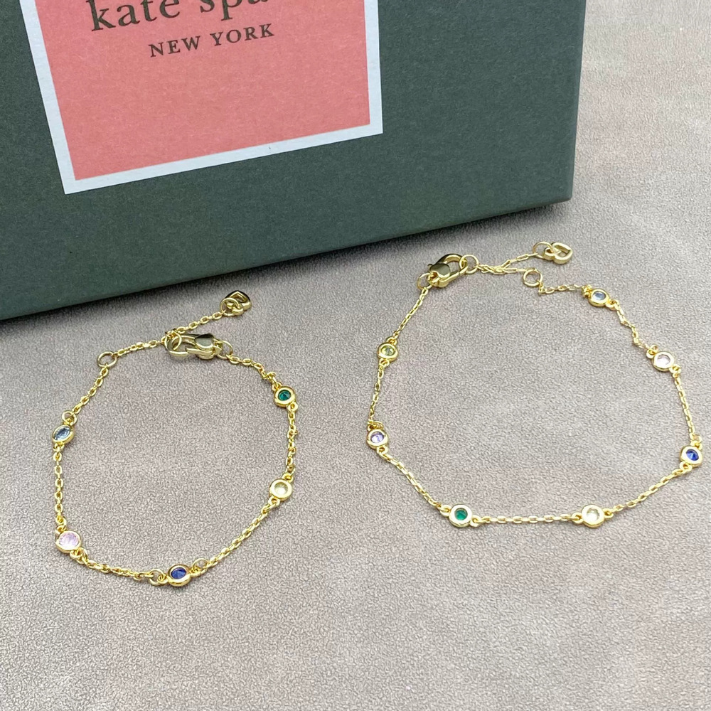 kate spade Titanium Steel Gold Tone Mini Diamond Bracelet